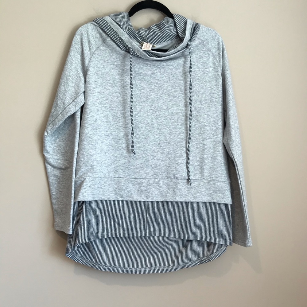 Sundance Layered Striped Pullover Hoodie